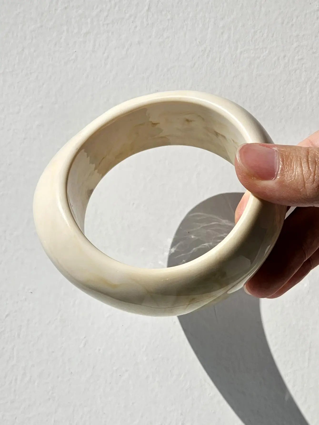 TEEK - Beach Stone Beige Irregular Wide Bracelet JEWELRY theteekdotcom A