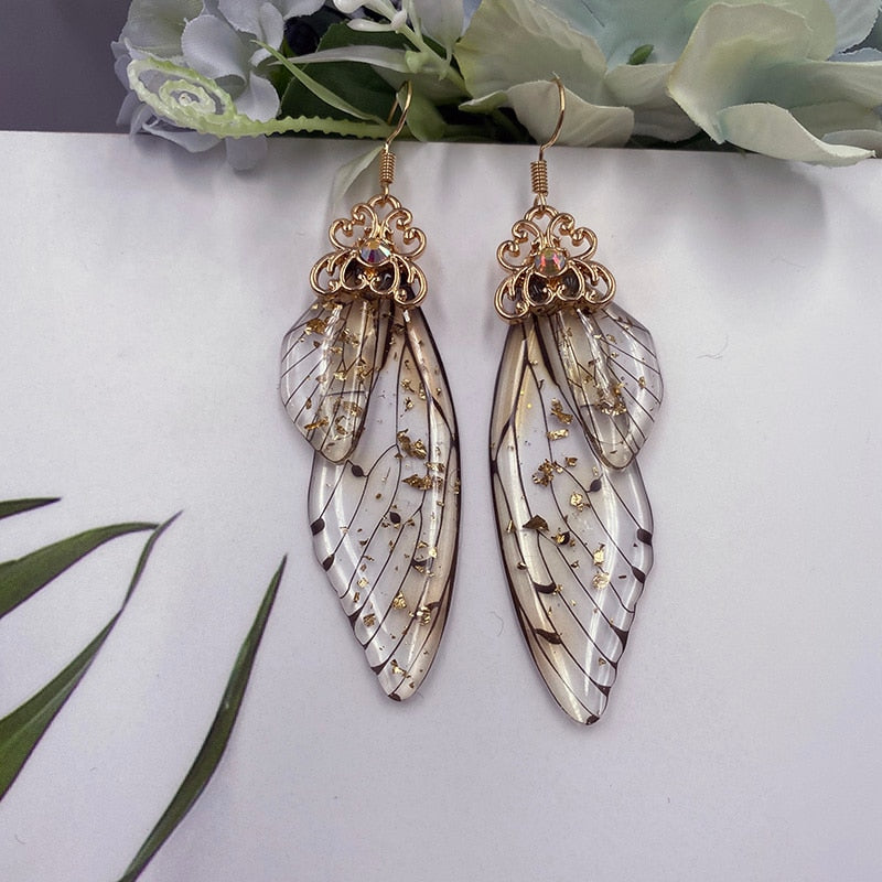 TEEK - Handmade Fairy Wing Earrings  theteekdotcom GF-BRO  