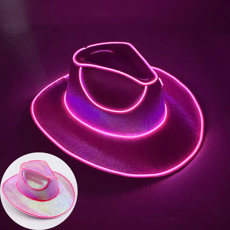TEEK - Wireless LED Cowgirl Hat HAT theteekdotcom 01 pink  