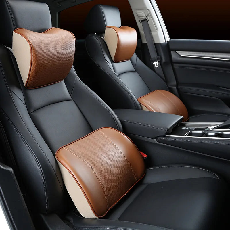 TEEK - Genuine Leather Automobile Pillows Tra theteekdotcom