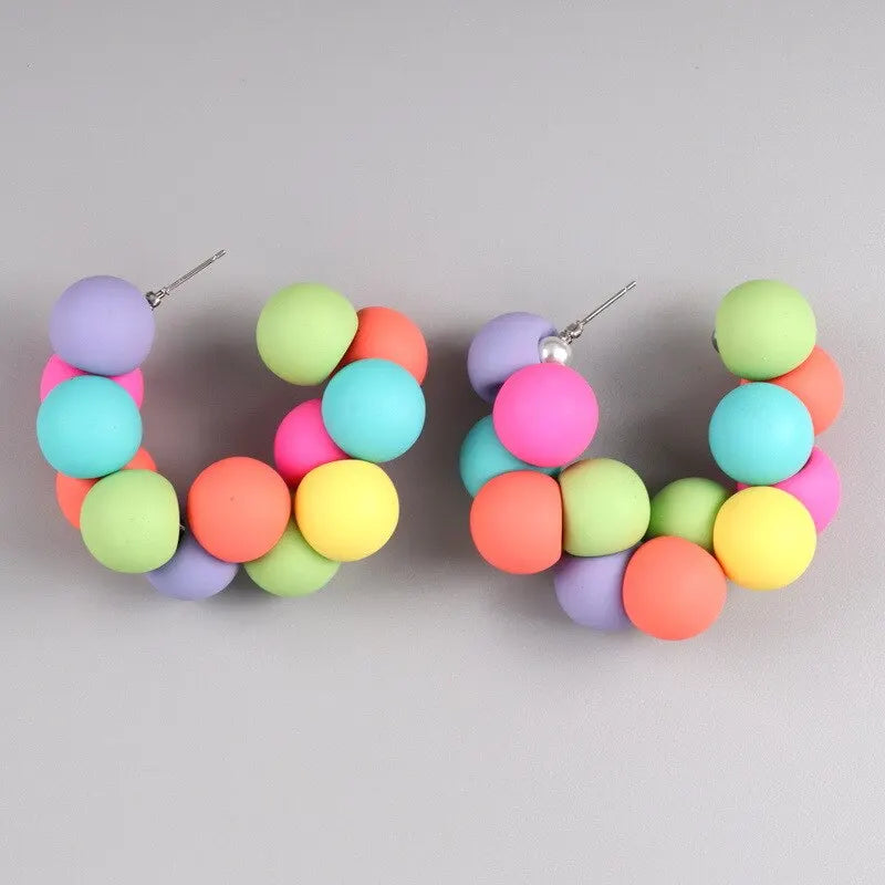 TEEK - Color Balloon C Hoop Earring JEWELRY theteekdotcom   
