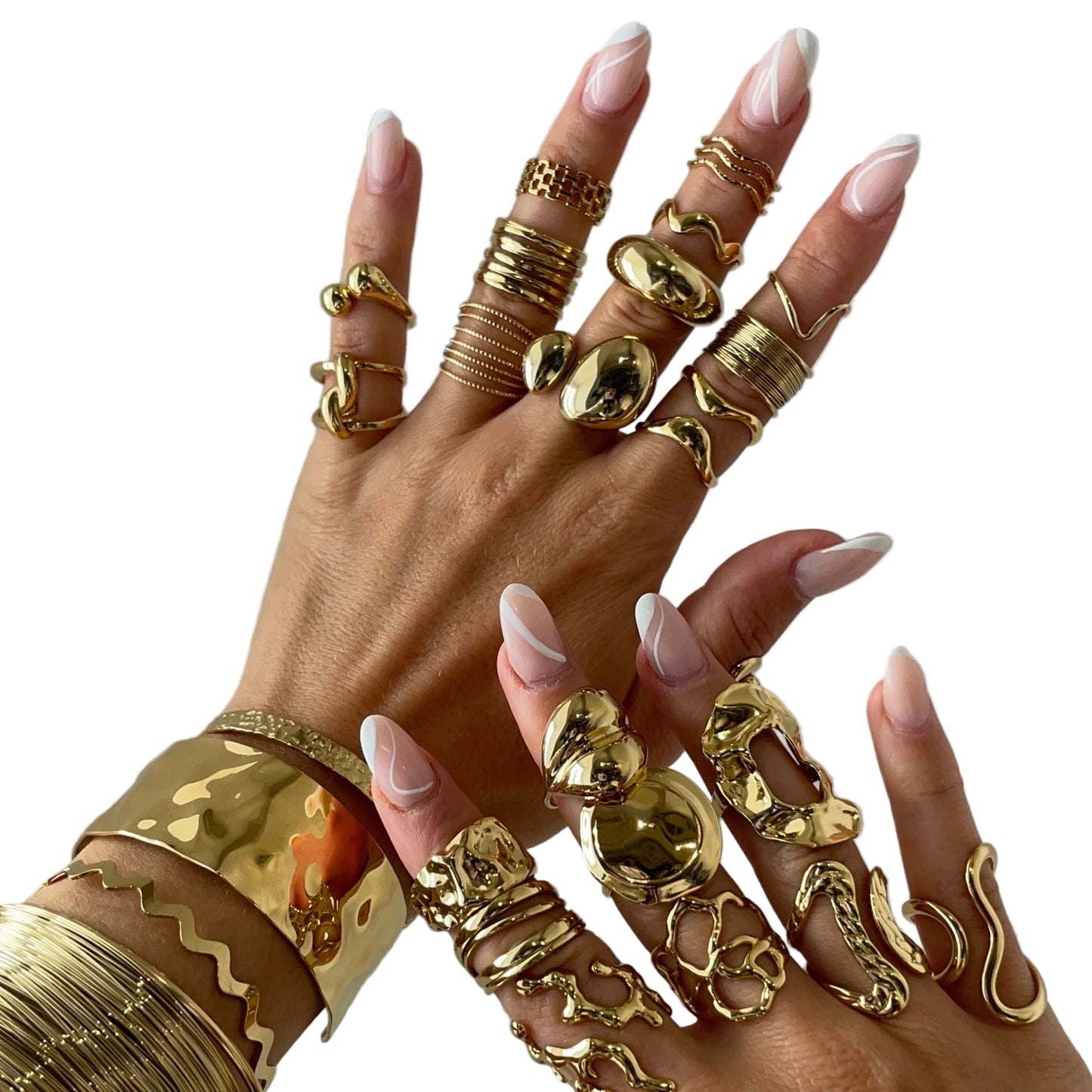 TEEK - 18K Gold Color Plated Stainless Steel Stackable Ring JEWELRY theteekdotcom