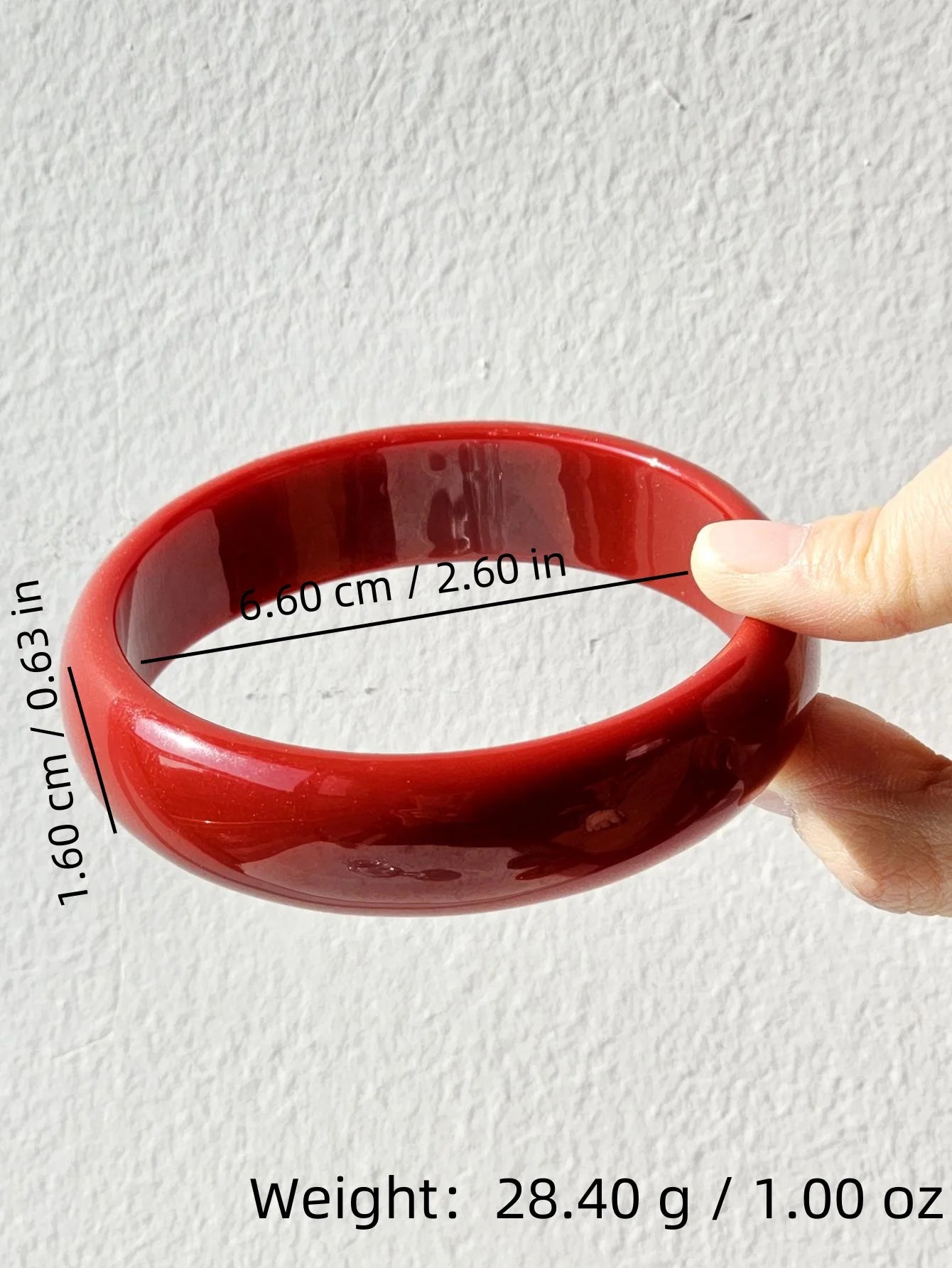 TEEK - Thick Red and White Geometric Bracelet JEWELRY theteekdotcom A