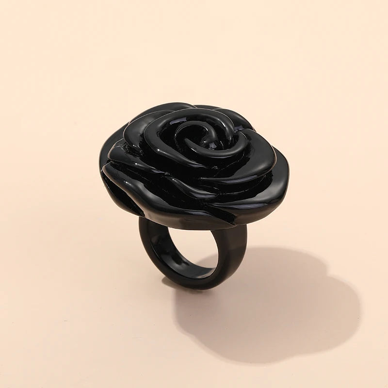 TEEK - Acrylic Rose Korea Ring JEWELRY theteekdotcom size7 1  