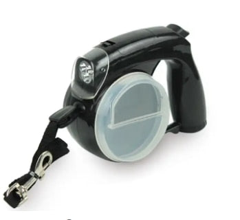 TEEK - Retractable Compartment Dog Leash with Light PET SUPPLIES theteekdotcom Black  