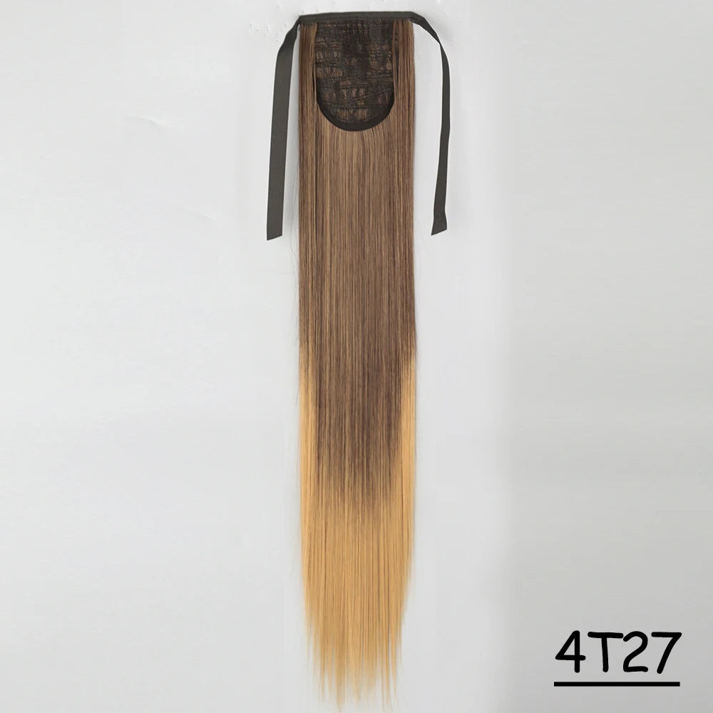 TEEK - Synthetic Long Tie Ponytail Extension HAIR theteekdotcom 4T27 1 22INCHES
