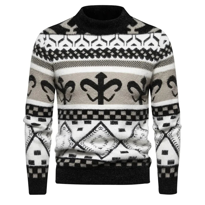 TEEK - Mens  Soft and Comfortable Knit Sweater SWEATER TEEK black-H03 S 