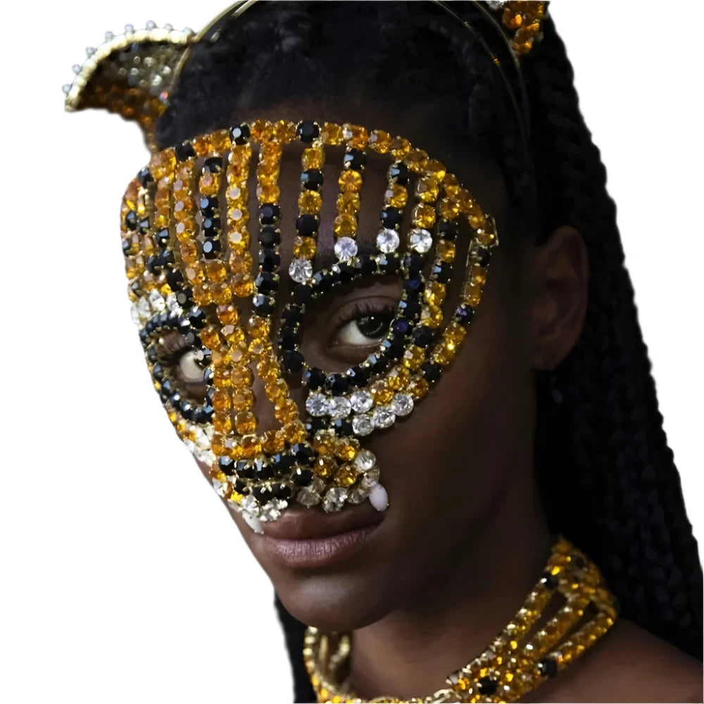 TEEK - Rhinestone Feine Jeweled Mask JEWELRY theteekdotcom