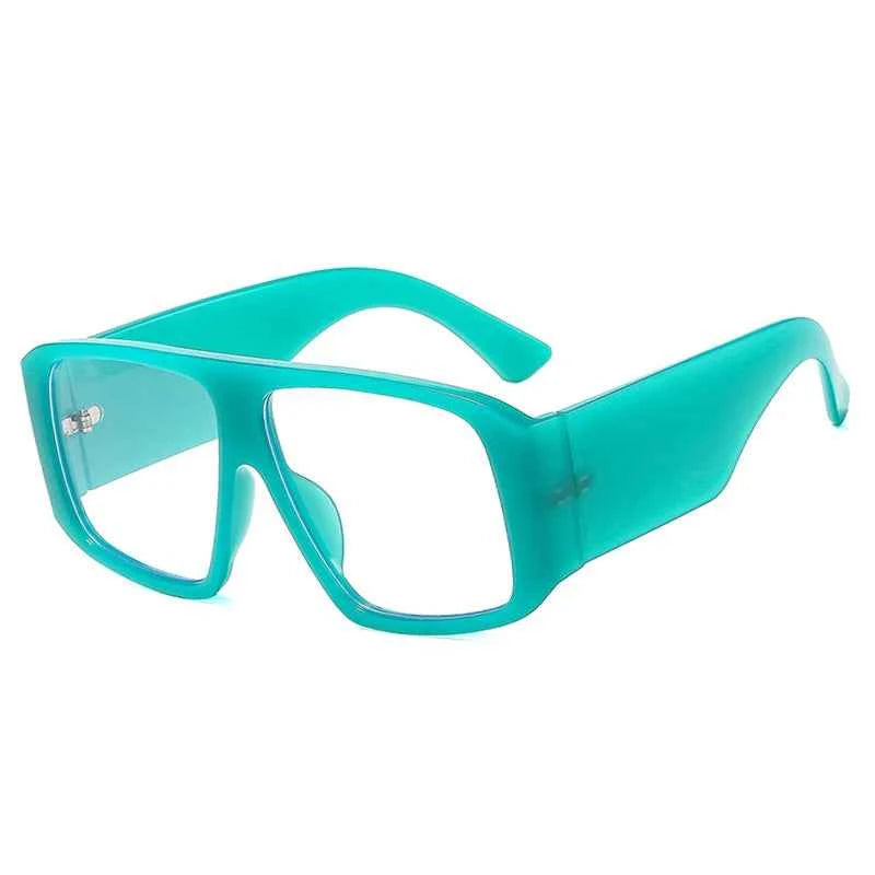 TEEK - Clear Gradient Shades UV400 Retro Men Wide Legs Trending Punk Sun Glasses