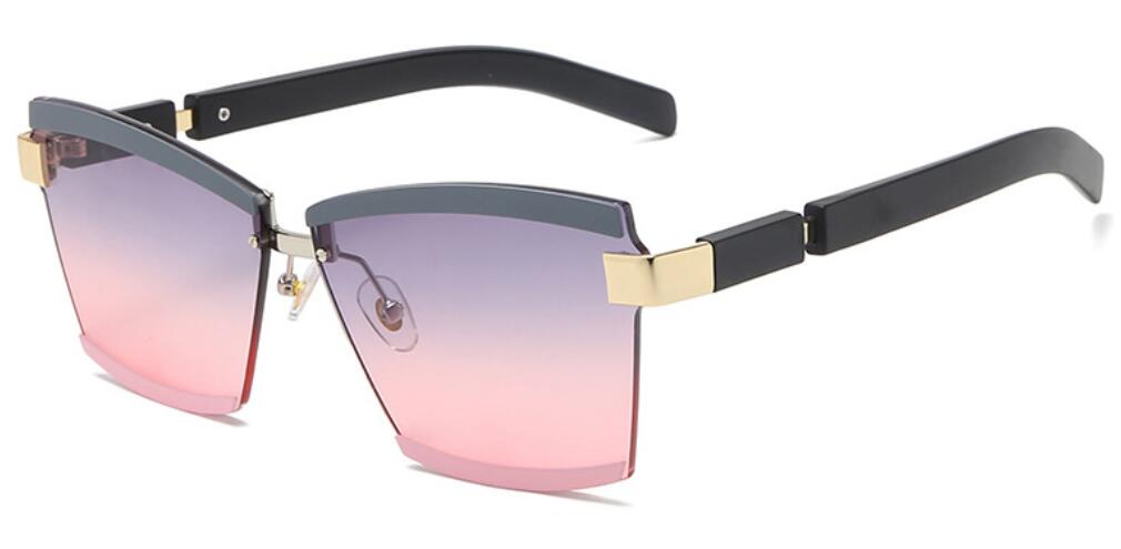 TEEK - Regal Rimless Detail Sunglasses EYEGLASSES theteekdotcom C3 grey pink  