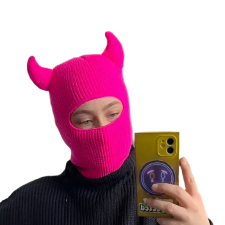 TEEK - Horned Balaclava Mask Beanie HAT theteekdotcom