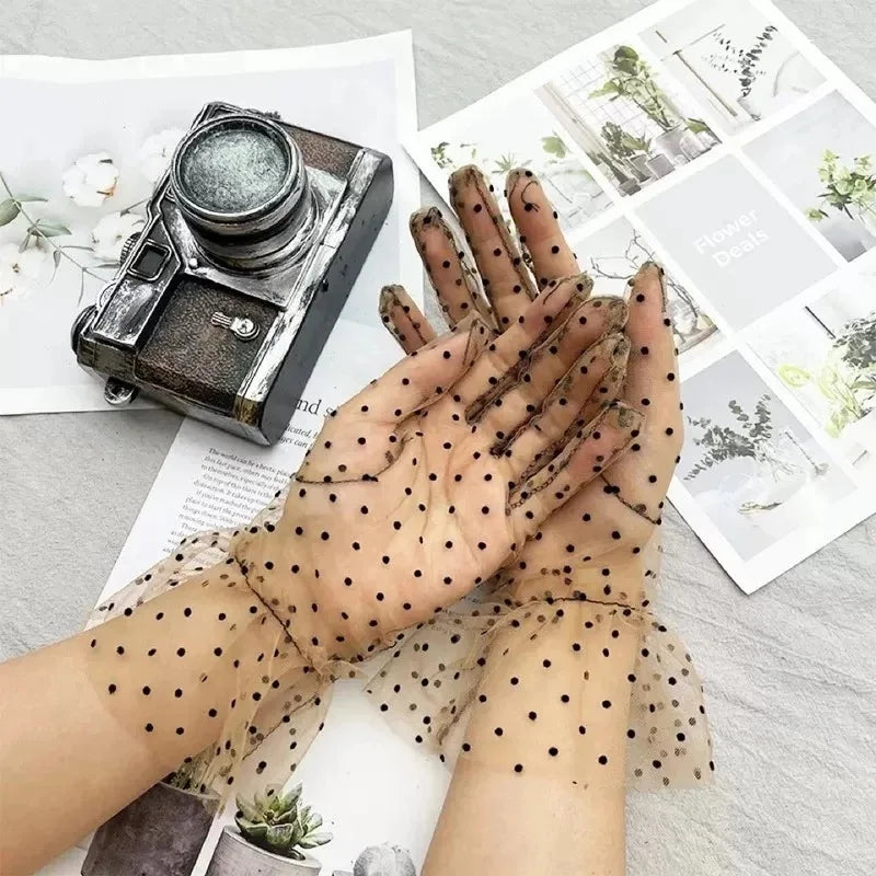 TEEK - Dot Mesh Tulle Gloves GLOVES theteekdotcom   