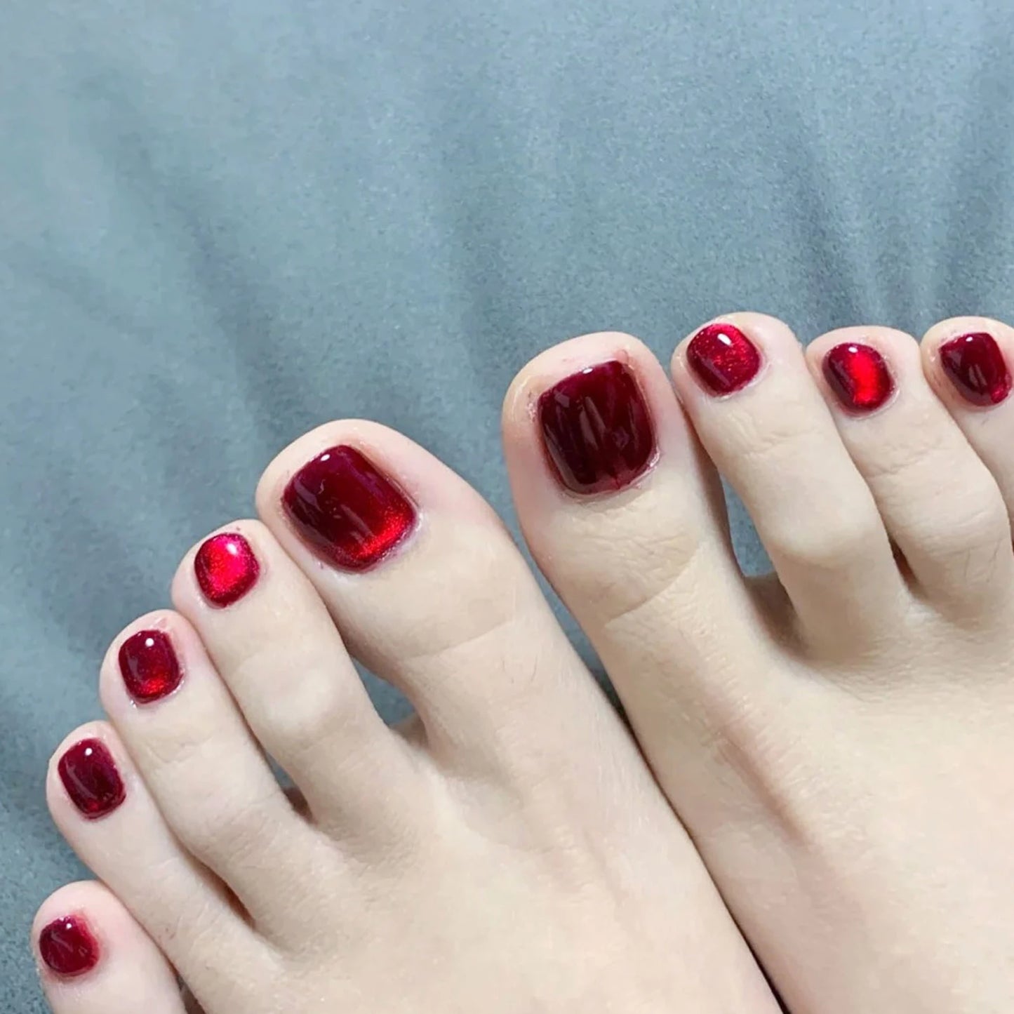 TEEK - Flash Rainbow Cat's Eye False Toe Nails NAIL ART theteekdotcom style3