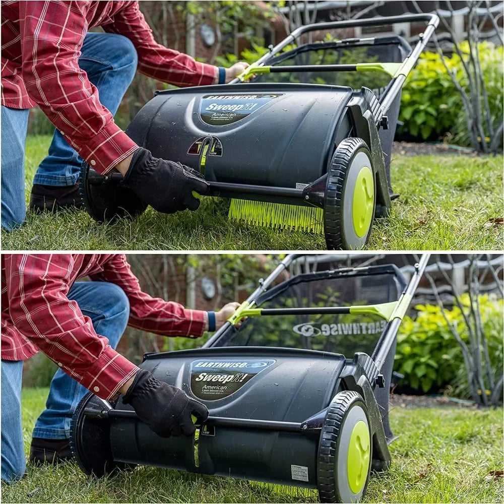 TEEK - 21-Inch Leaf & Grass Push Lawn Sweeper HOME DECOR theteekdotcom   