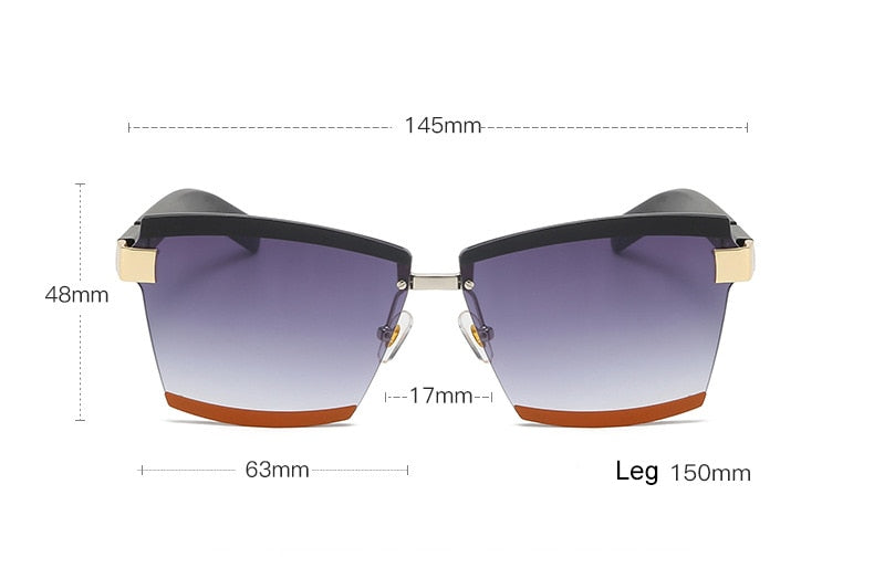 TEEK - Regal Rimless Detail Sunglasses EYEGLASSES theteekdotcom   