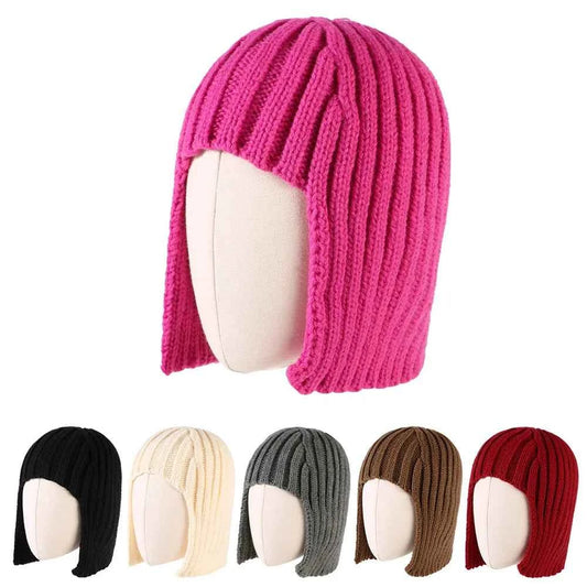 TEEK - Solid Color Knitted Bob Overhead Cap