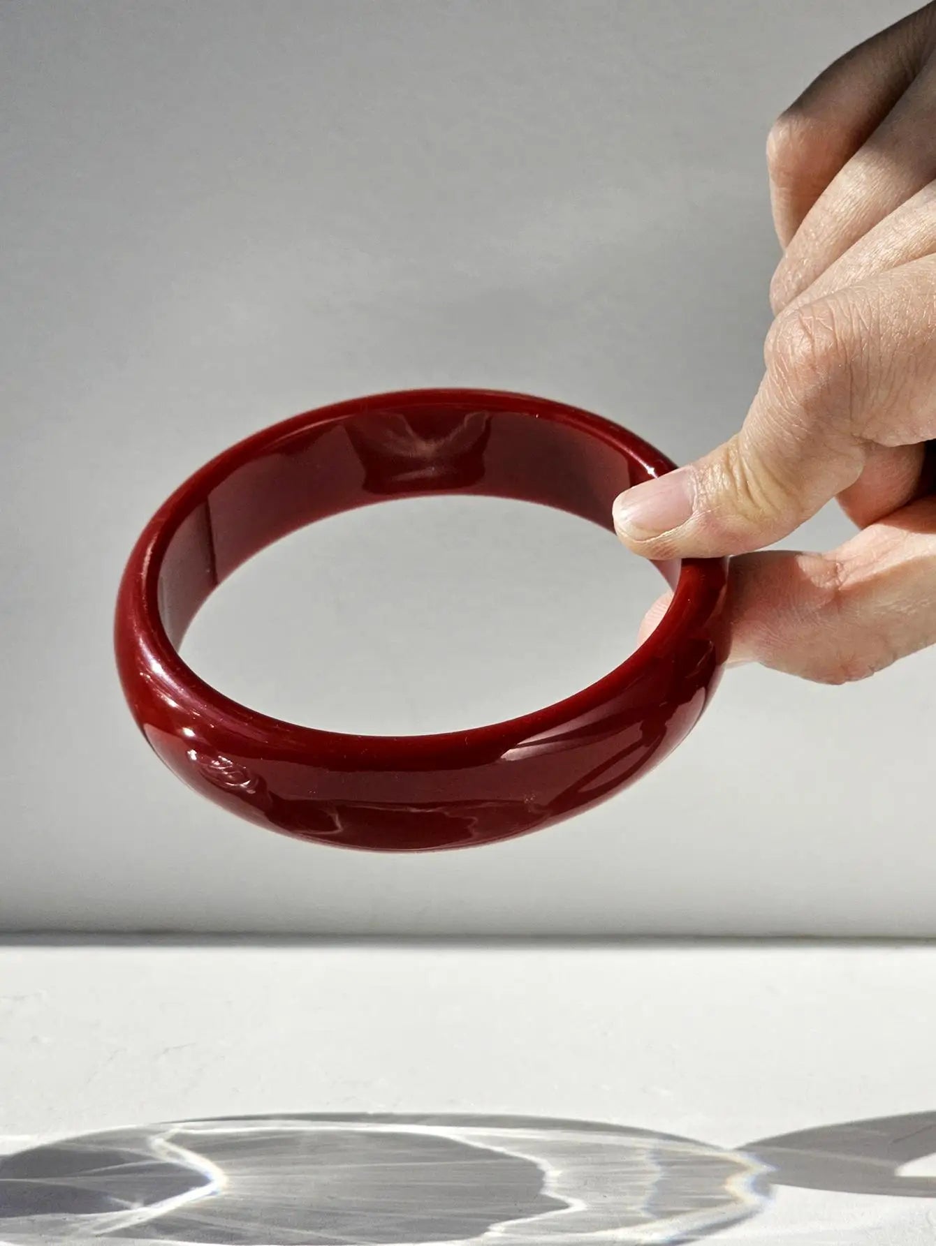 TEEK - Thick Red and White Geometric Bracelet JEWELRY theteekdotcom