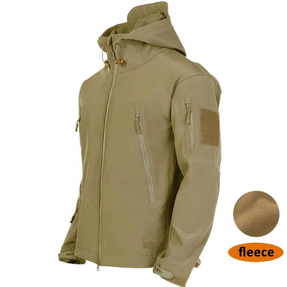 TEEK - Military Shark Soft Shell Jackets JACKET theteekdotcom Khaki Thick S 45-57KG 