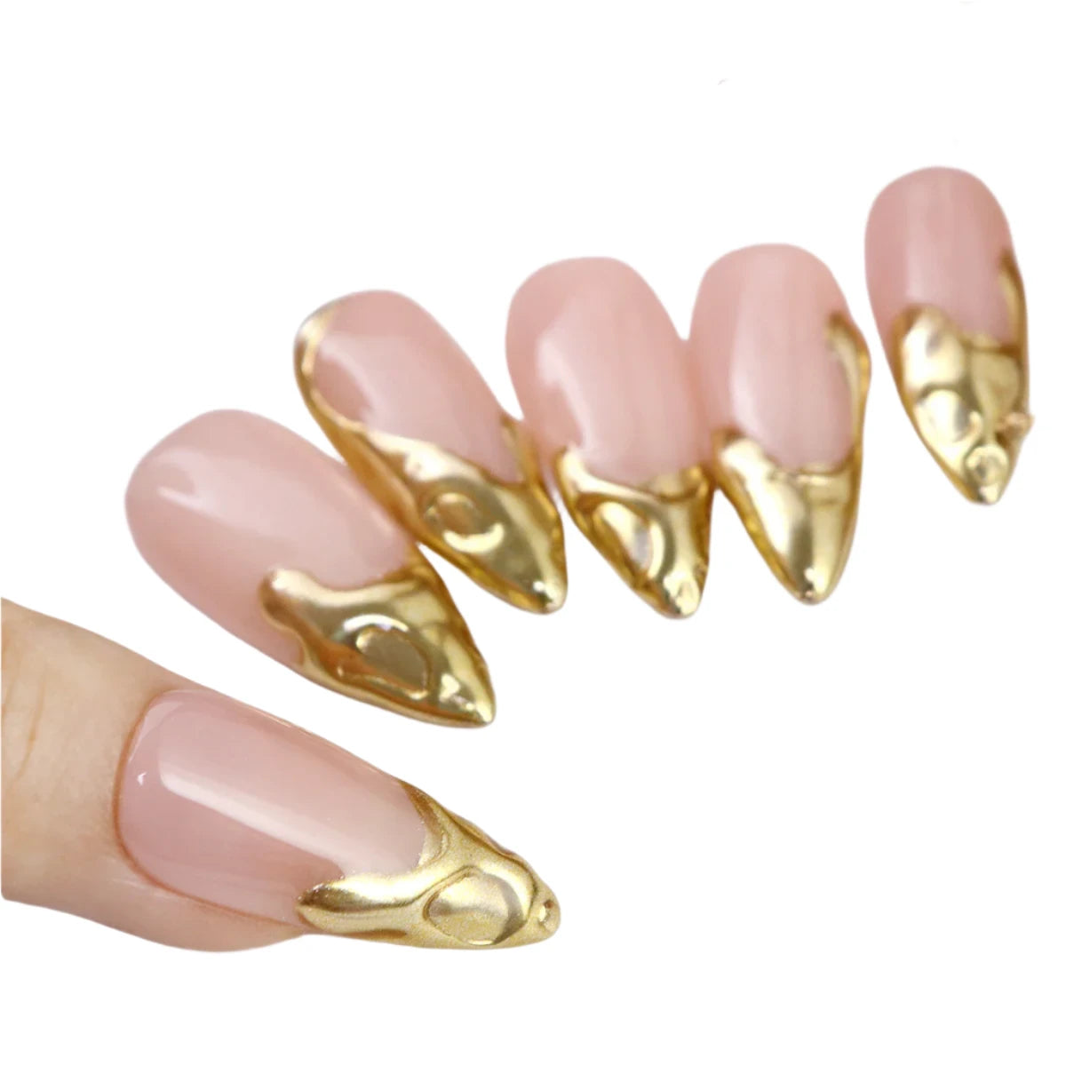 TEEK - 10pcs Pure Handmade 3D Press-On Nails NAIL ART theteekdotcom   