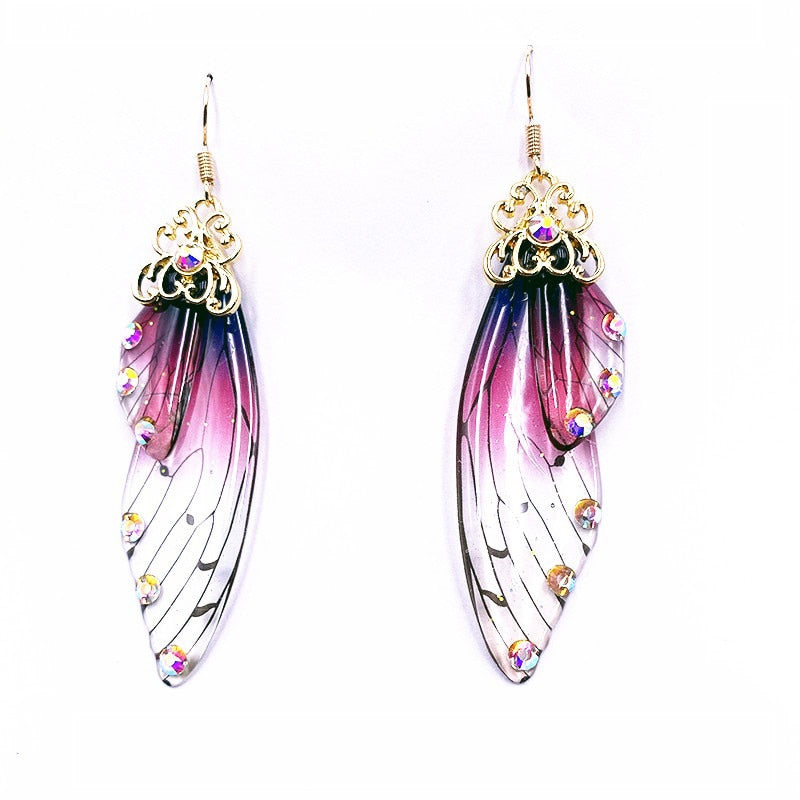 TEEK - Handmade Fairy Wing Earrings  theteekdotcom GD-PU  