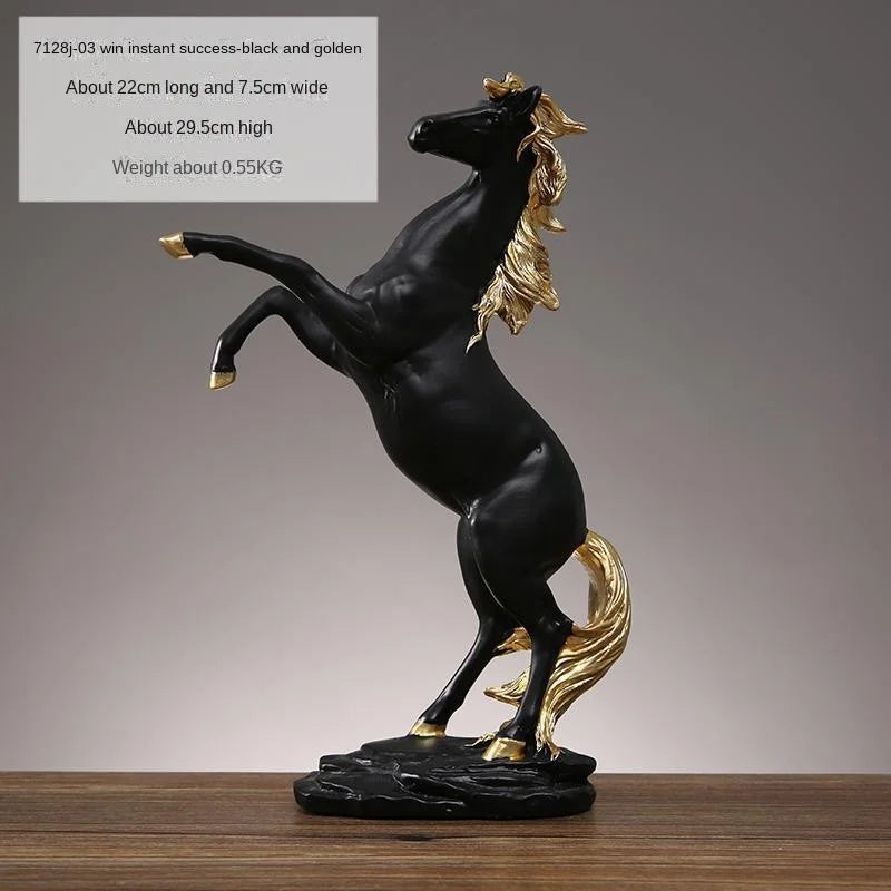TEEK - Motion Horse Resin Sculpture HOME DECOR theteekdotcom B  