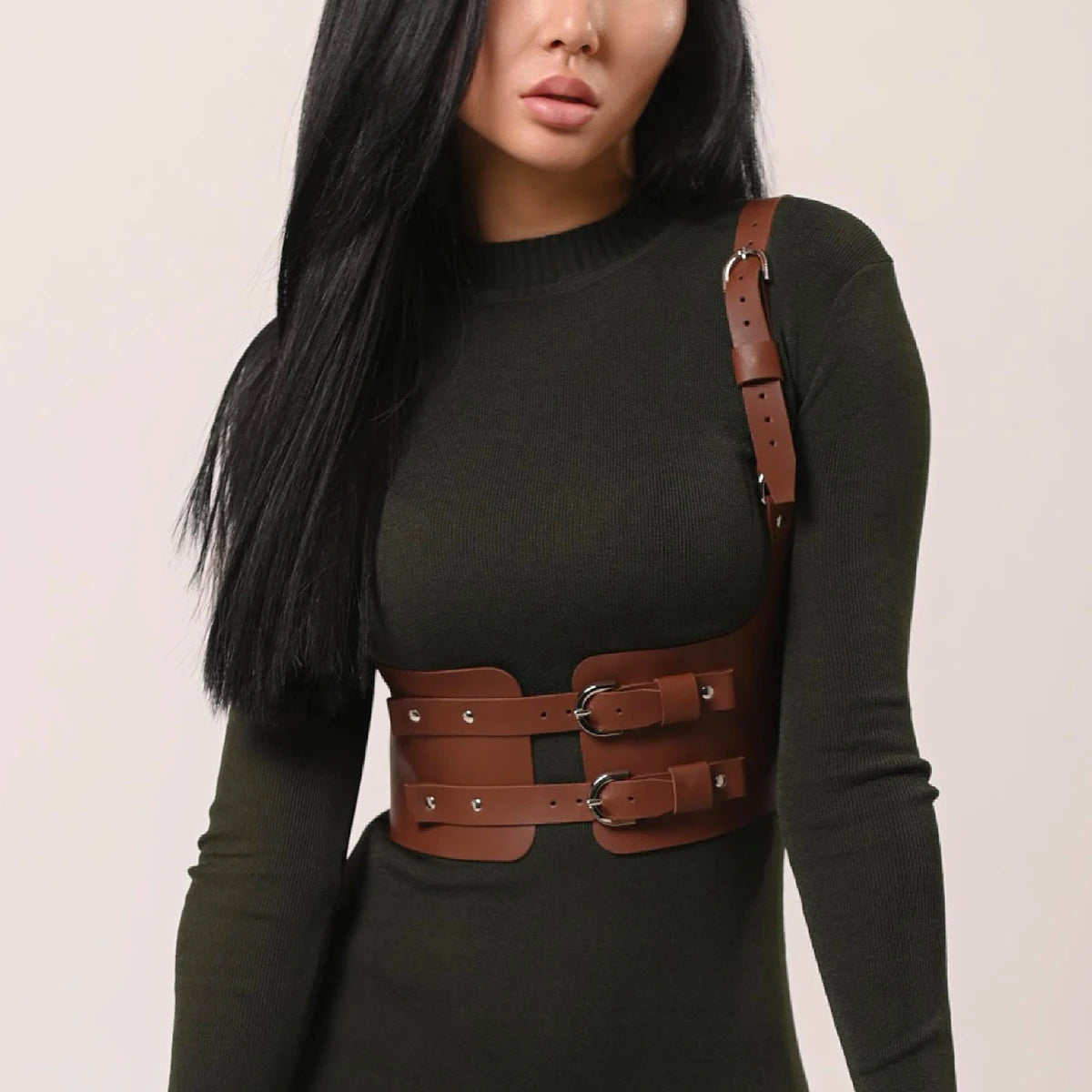 TEEK - Wide Waistband Corset Harness Belt BELT theteekdotcom   