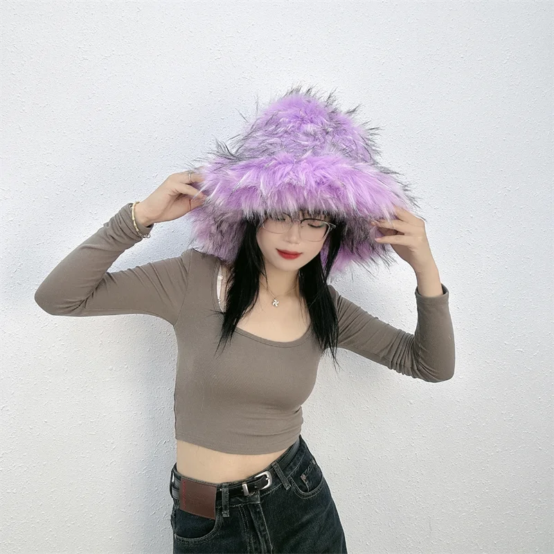 TEEK - Faux Fur Oversized Bucket Hat HAT theteekdotcom