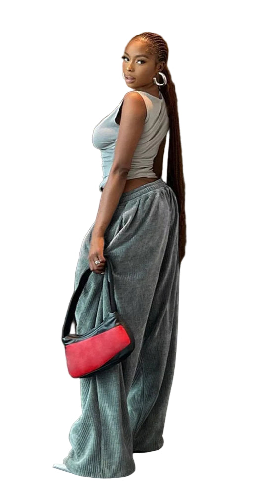 TEEK - Wide Leg Loose Pocketed Leisure Trousers PANTS theteekdotcom