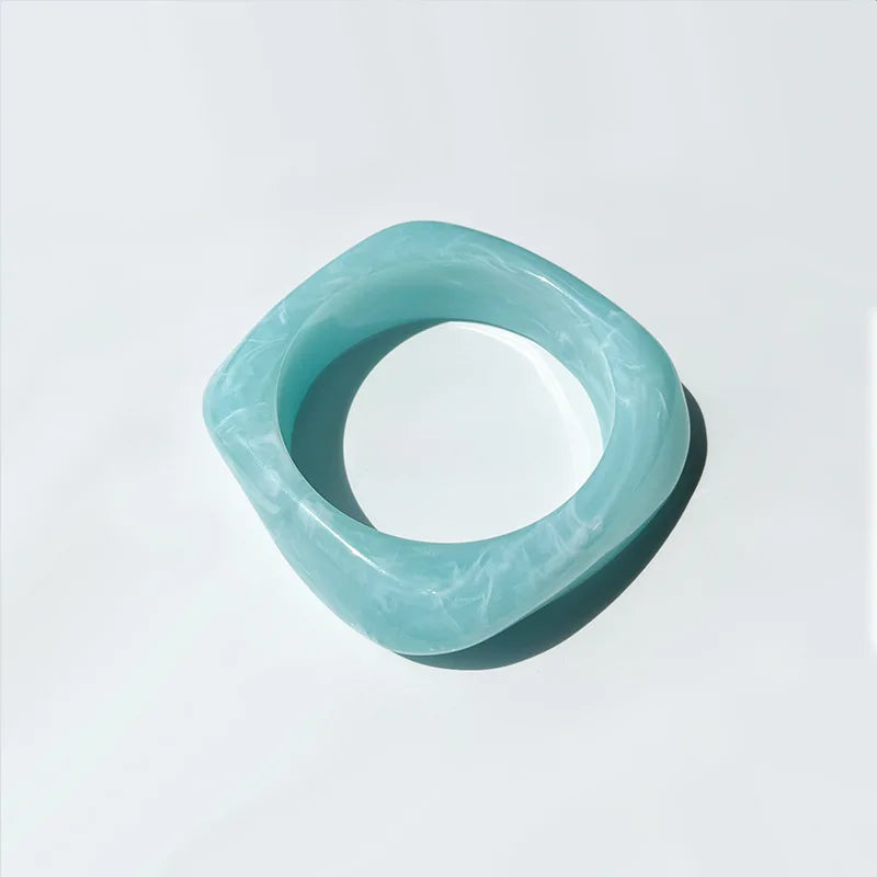 TEEK - Acrylic Colorful Square Resin Bracelet JEWELRY theteekdotcom D  