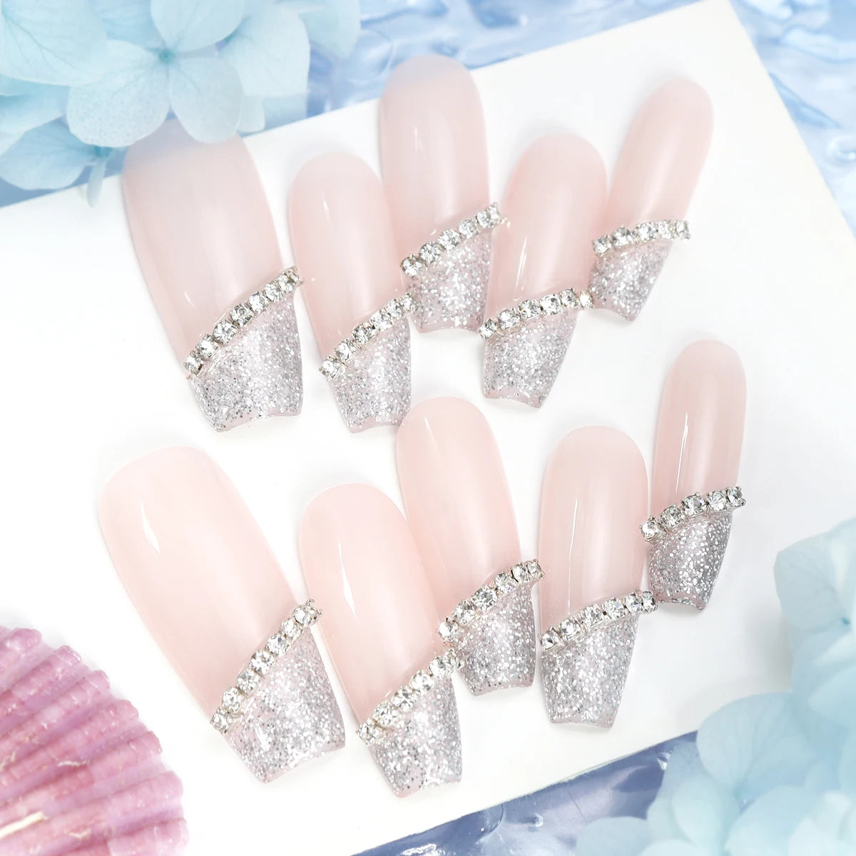 TEEK - 10pcs Pure Handmade 3D Press-On Nails NAIL ART theteekdotcom size-M 12  