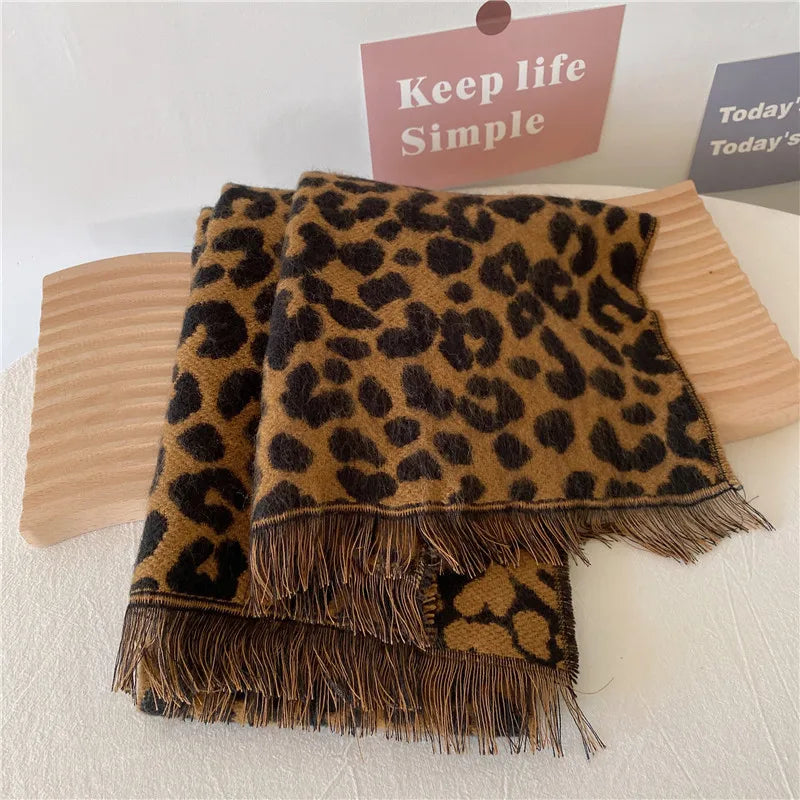 TEEK - Knitted Animals Scarf SCARF theteekdotcom leopard  