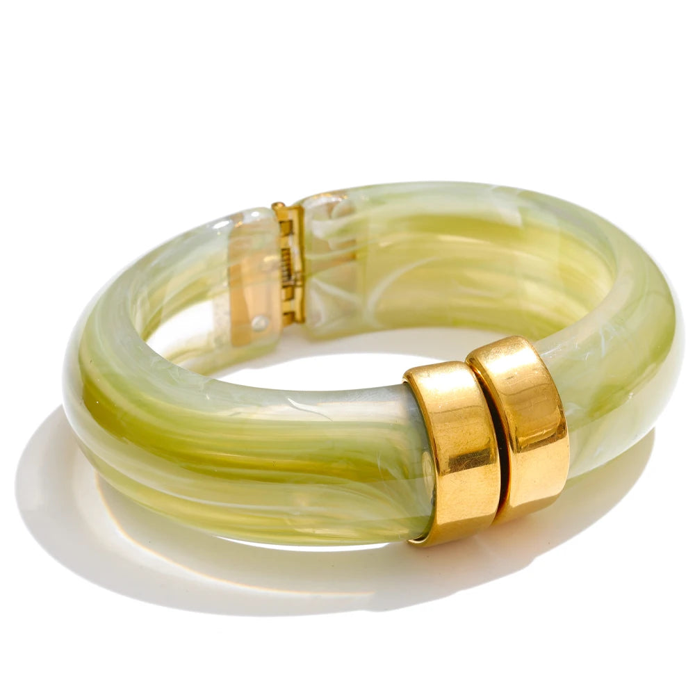 TEEK - Thick Bracelet Bangle JEWELRY theteekdotcom Mint Green