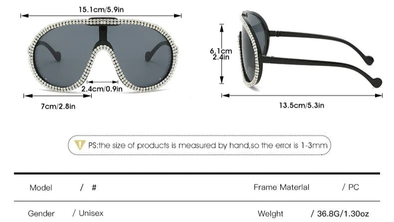 TEEK - Oversized Pilot Bejeweled Eyewear EYEGLASSES theteekdotcom