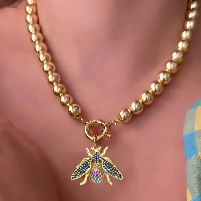 TEEK - Pendant Thick Rope Choker Necklace JEWELRY theteekdotcom necklace 14  