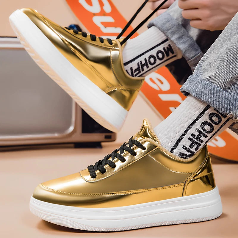 TEEK - Mens Lacquer Leather Shiny Sneaker SHOES theteekdotcom