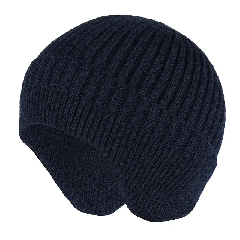 TEEK - Solid Knitted Earmuff Beanie Hat HAT theteekdotcom   