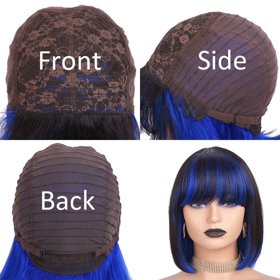 TEEK - Color Mix Ombre Short Bob Wig HAIR theteekdotcom   