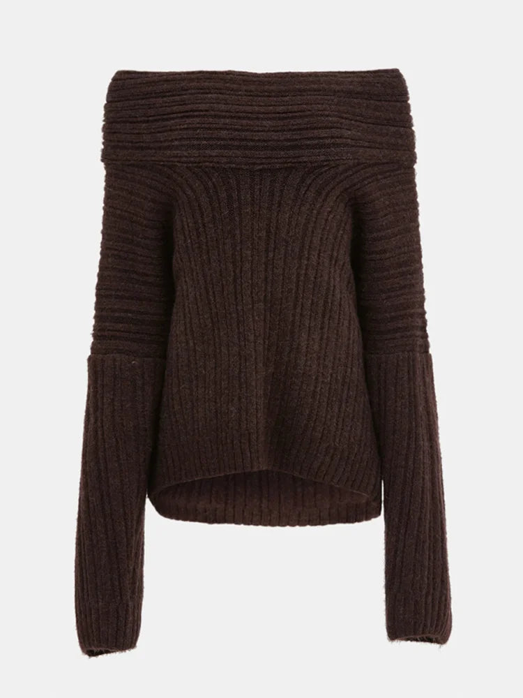 TEEK - Sloop Neck Sweater TOPS theteekdotcom Brown S 