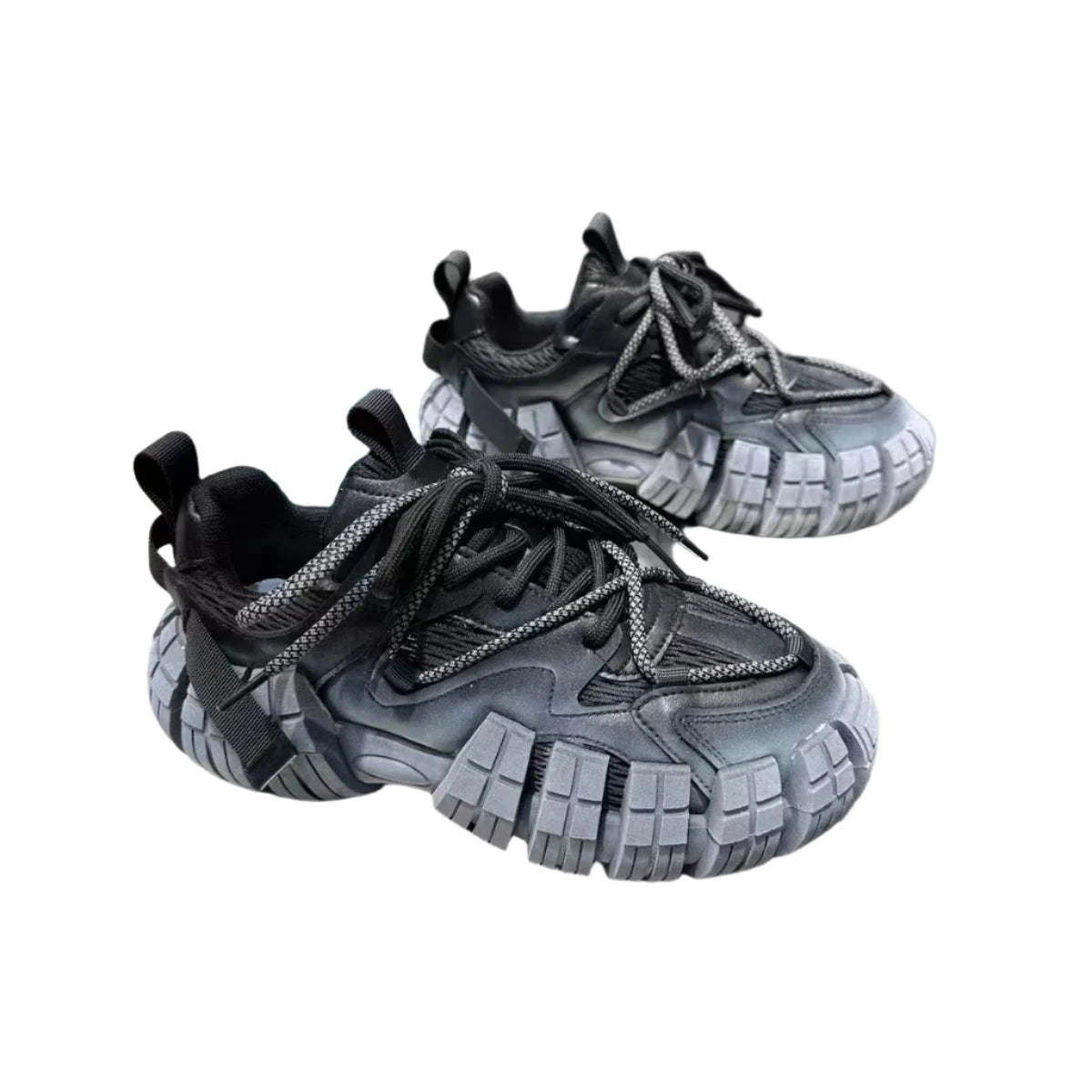 TEEK - Mens Chunky Tire Sole Sport Shoes SHOES theteekdotcom 993 Black 7 