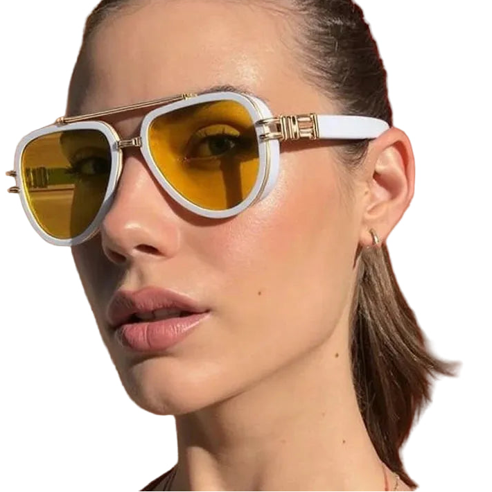 TEEK - Vintage Punk Oval Double Beam Sunglasses EYEGLASSES theteekdotcom