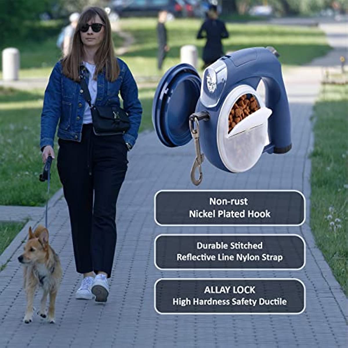 TEEK - Retractable Compartment Dog Leash with Light PET SUPPLIES theteekdotcom   