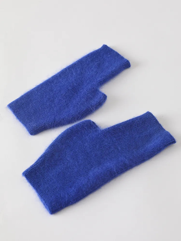 TEEK - Soft Fuzz Fingerless Gloves GLOVES theteekdotcom 13 Royal  