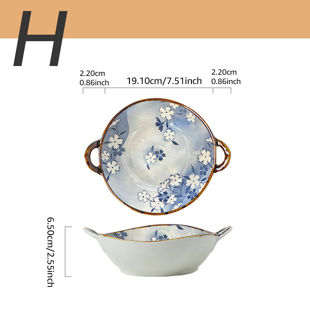 TEEK - 7.5inch Jap Household Bowl HOME DECOR theteekdotcom Style H 7.5 inch 