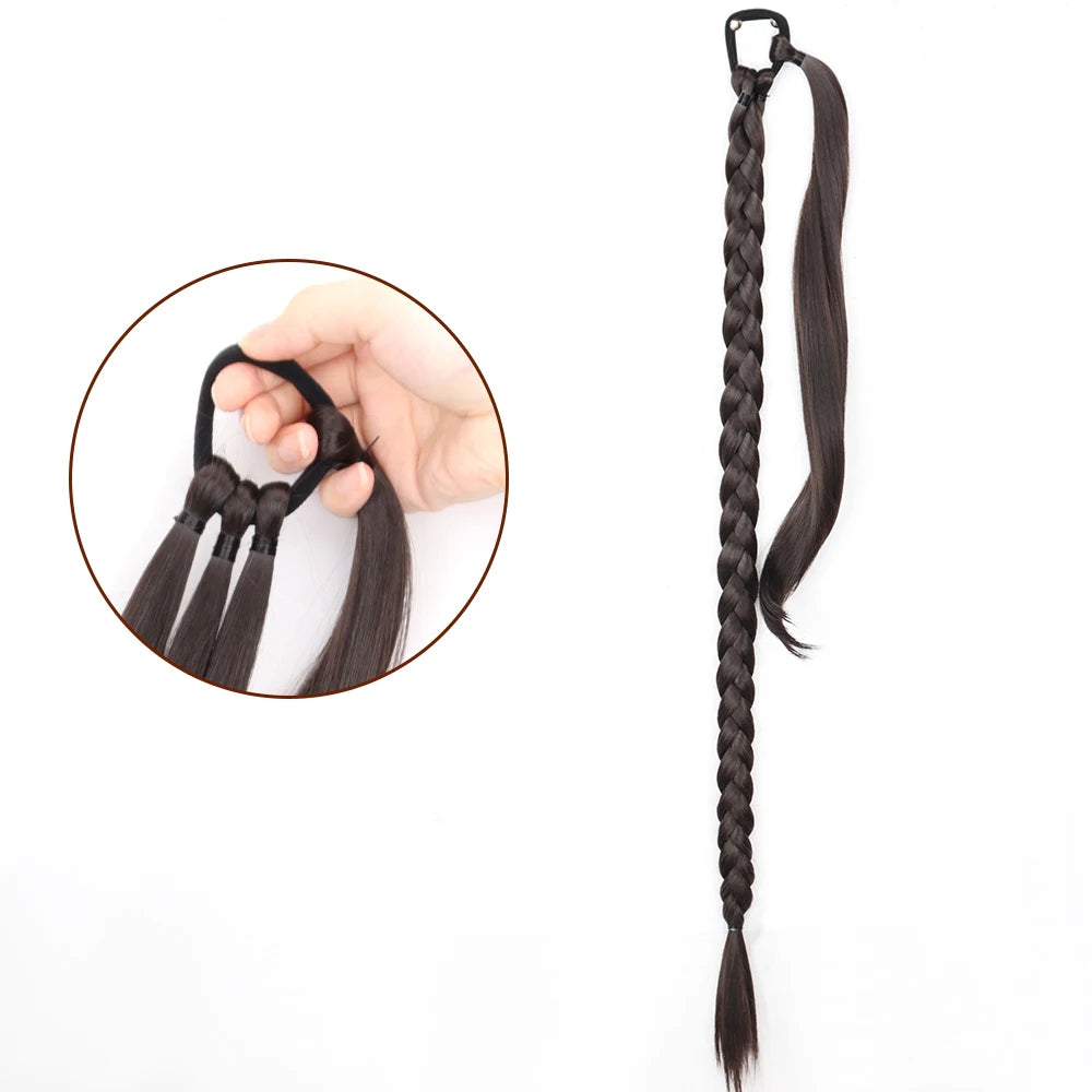 TEEK - 34inches Synthetic Long Braided Ponytail Hair Extensions HAIR theteekdotcom