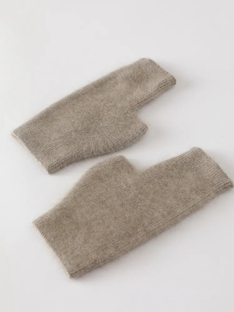 TEEK - Soft Fuzz Fingerless Gloves GLOVES theteekdotcom 14 Camel  