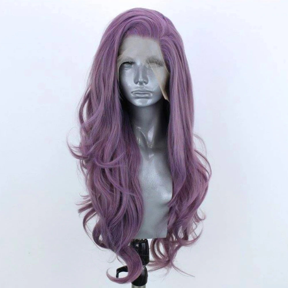 TEEK - Mix Purple Long Natural Wave Synthetic Lace Wi HAIR theteekdotcom
