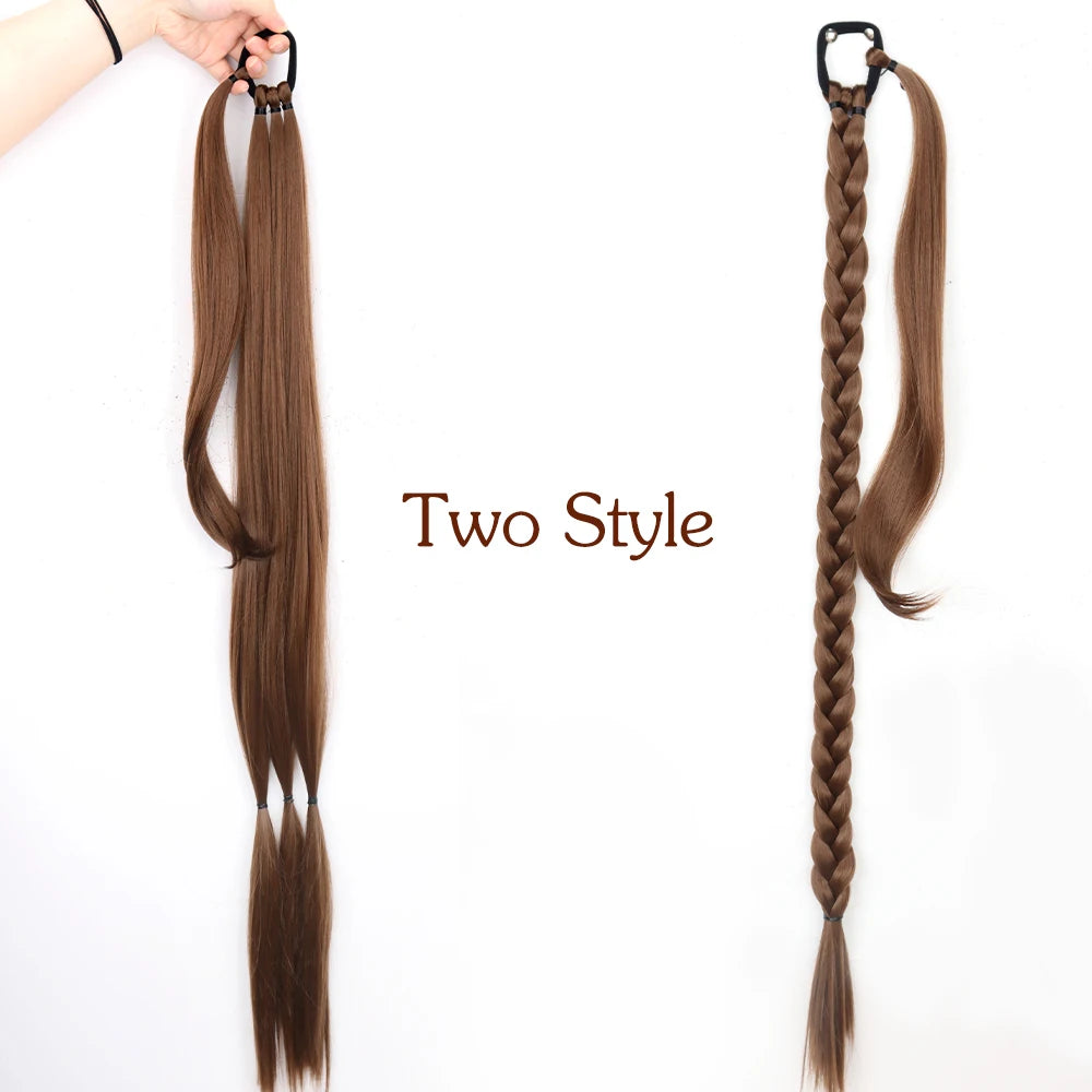TEEK - 34inches Synthetic Long Braided Ponytail Hair Extensions HAIR theteekdotcom Q81-12