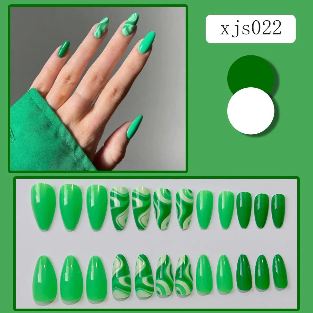 TEEK - 24pcs Shiny and Matte False Nails NAIL ART theteekdotcom xjs022  