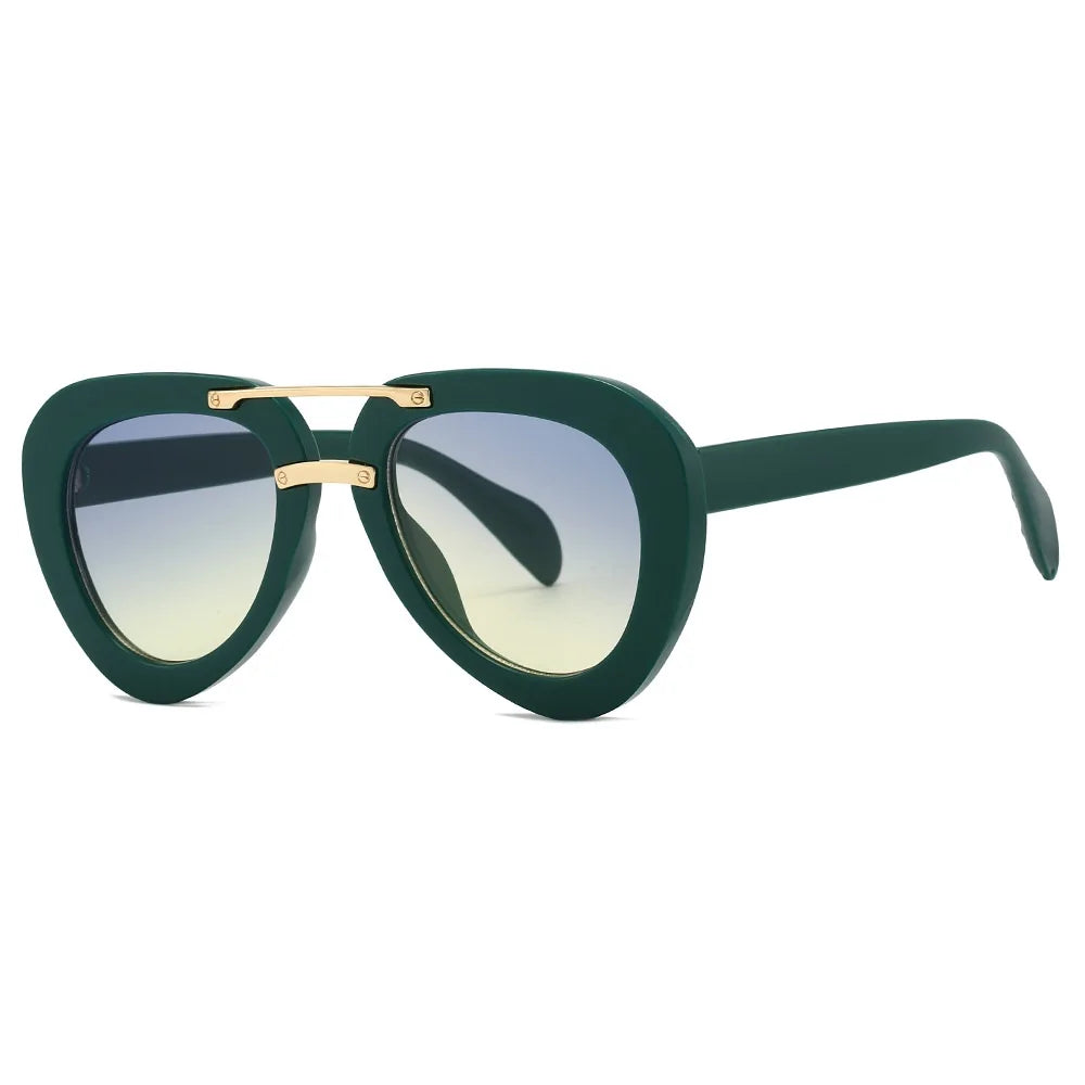 TEEK - Black Travel Vintage Sunglasses EYEGLASSES theteekdotcom green