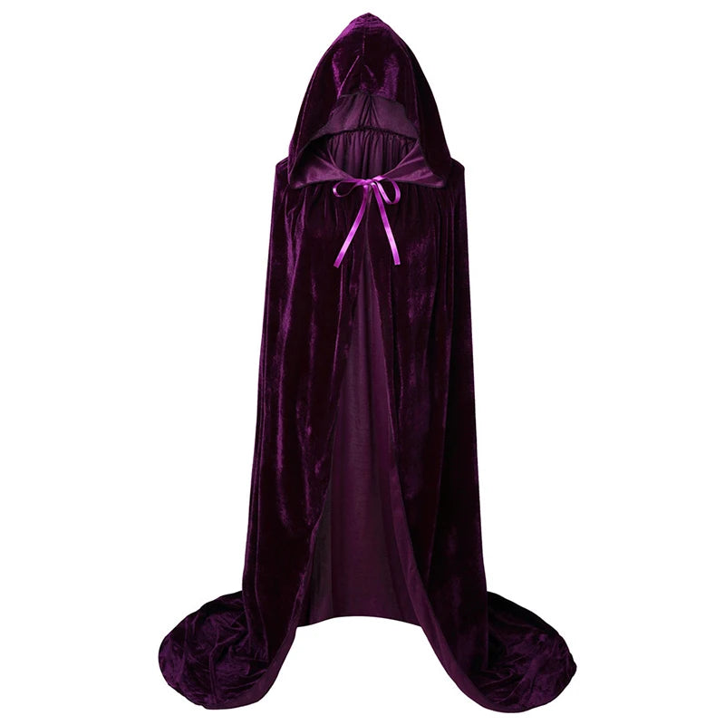 TEEK - Witch Hooded Cloak CLOAK theteekdotcom Purple L: 4'7"/140cm Height 